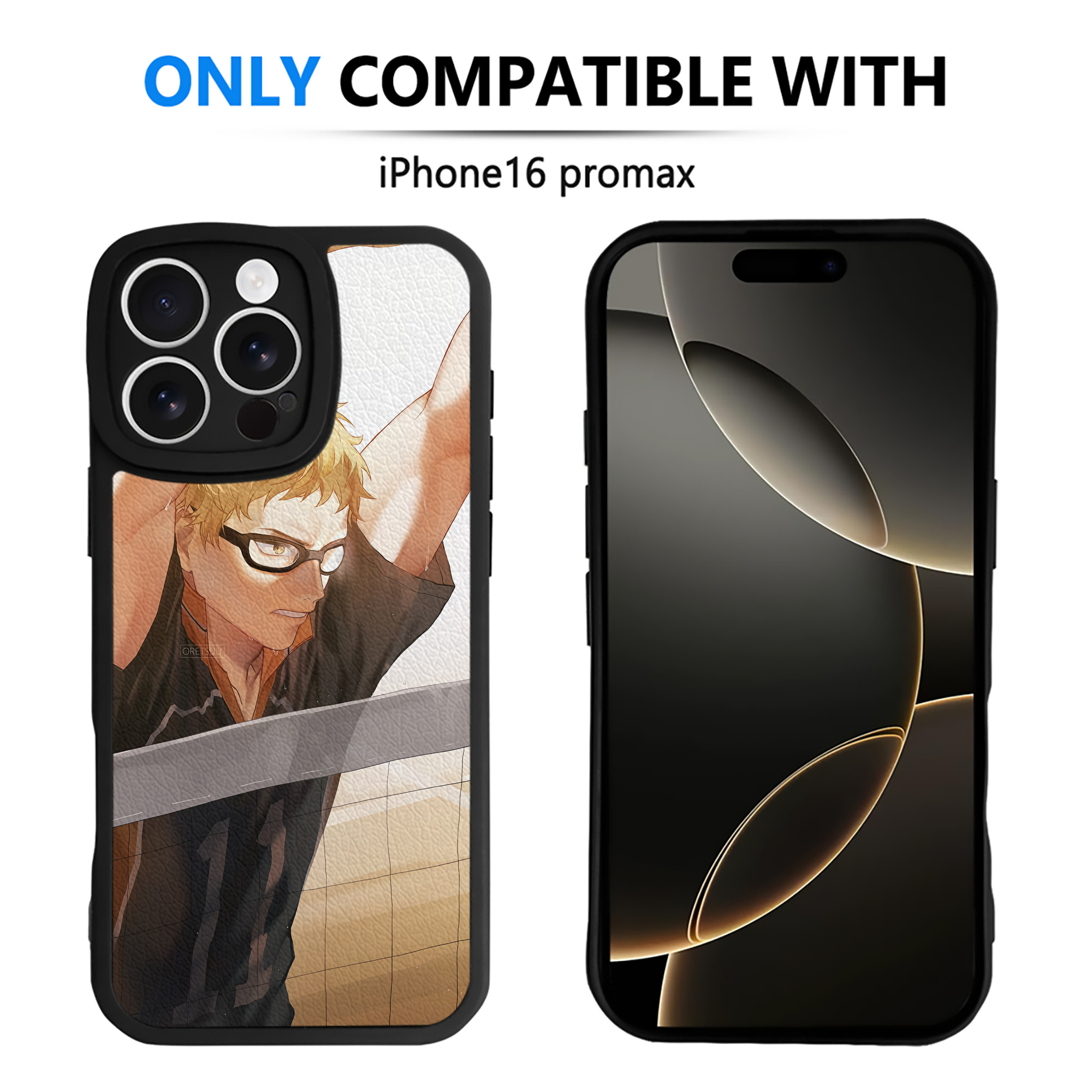 （画像用） ハイキュー!! Haikyu!! 【iPhone 16シリーズ対応】シリコンスマホケース（レザー調） 材質：シリコン